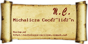 Michalicza Cecílián névjegykártya